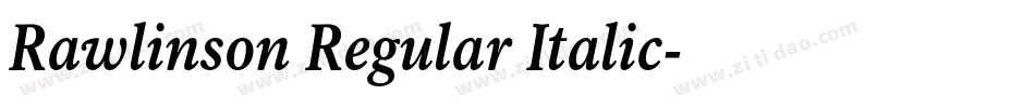 Rawlinson Regular Italic字体转换